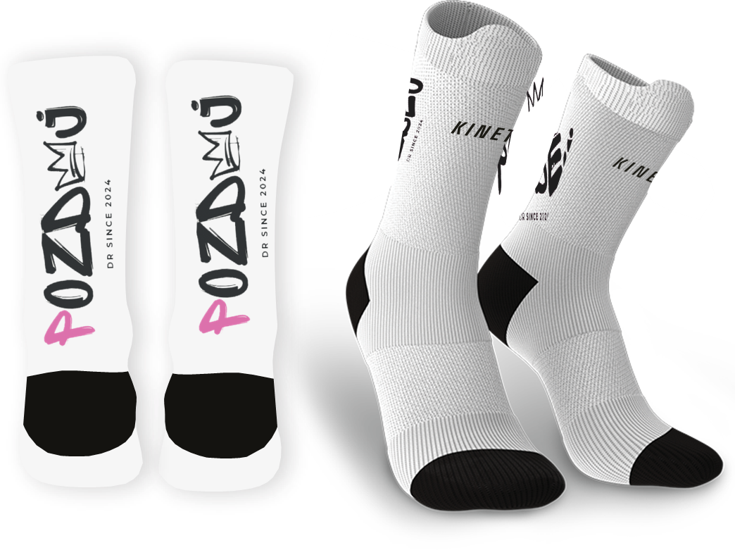 CHAUSSETTE POZDEJ X KINETIK FULLKROSS (modèle blanc)