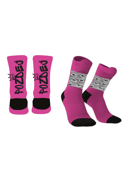CHAUSSETTE de trail NOIR ET ROSE