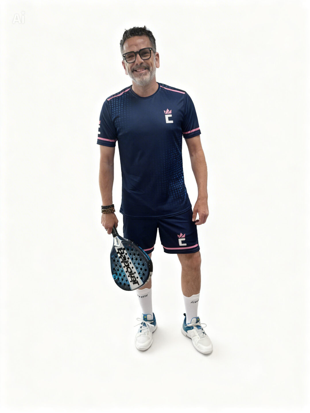 Maillot technique Pozdej x Padel bleu marine